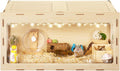 40" Large Wooden Hamster Cage with Acrylic Sheets H2853