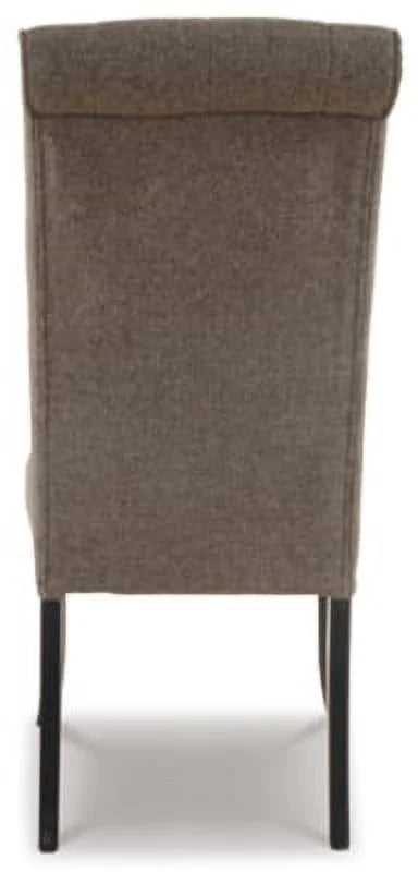 Brownish Gray Tufted Upholstered Armless Dining Chair, Set of 2 X12624