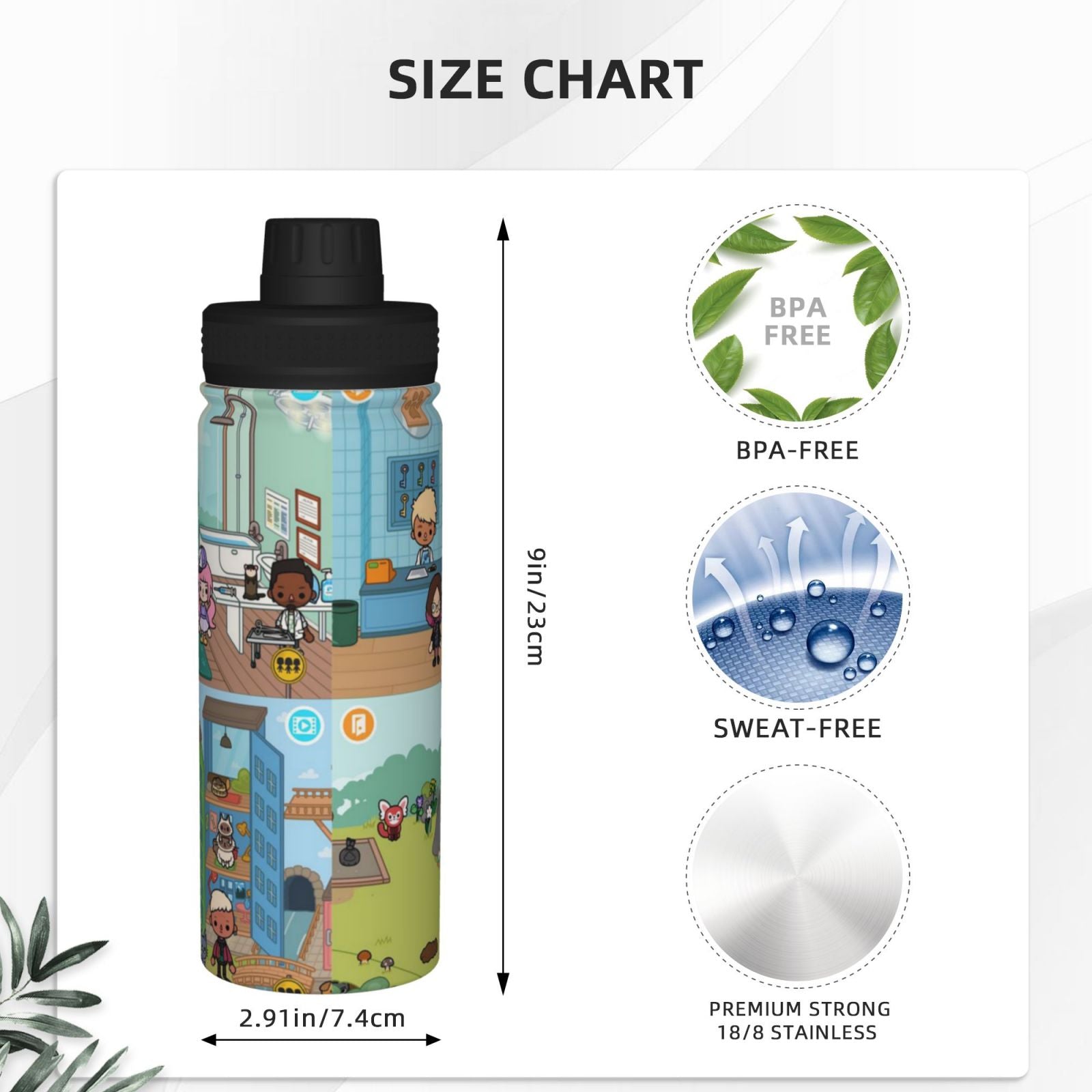 Insulated Stainless Steel Water Bottle 18OZ P5357