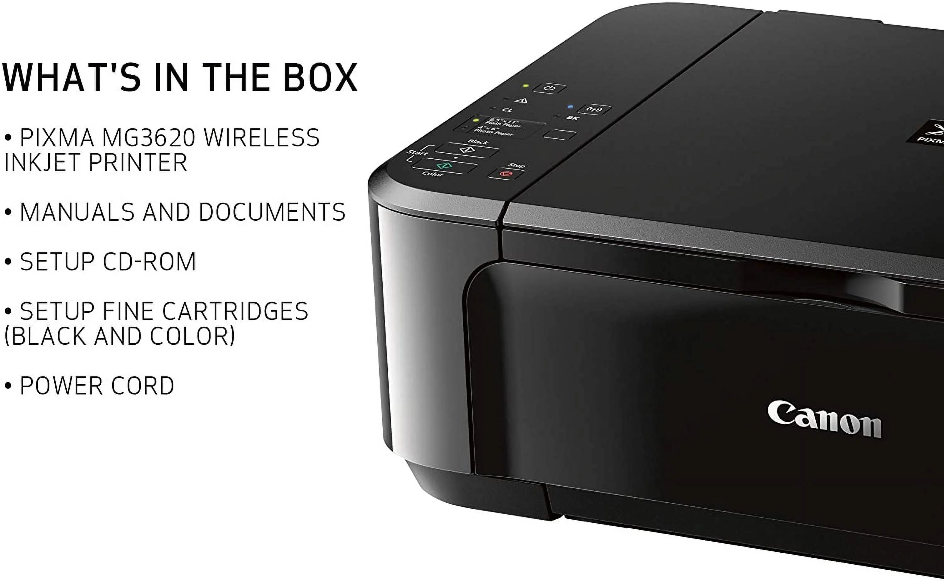 Black Wireless All-In-One Color Inkjet Printer Y846
