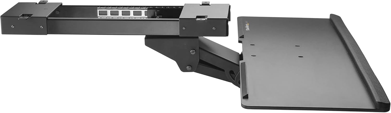 Black Adjustable Ergonomic Slide-Out Keyboard Tray M2488