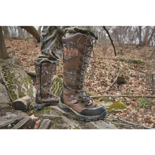 16" Leather Waterproof Snake Boots B580