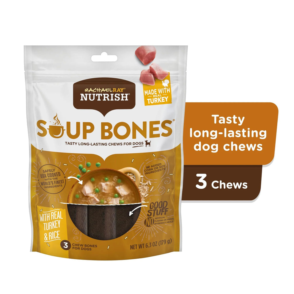 Dog Chews With Real Turkey & Rice, 3 Chews N9908
