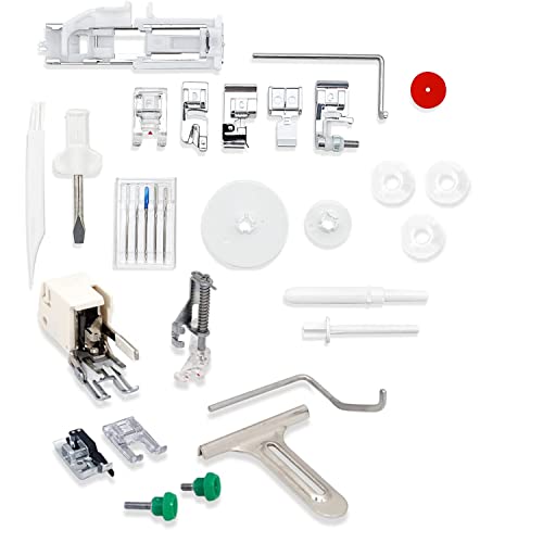 Heavy-Duty Sewing Machine with Aluminum Body, 18 Stitches, Free Arm, Built-In Needle Threader A68289