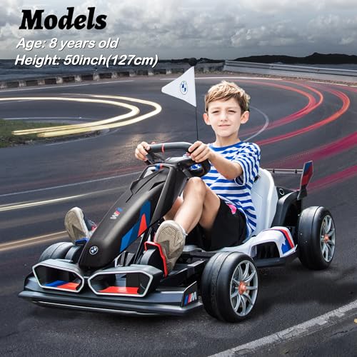 Black Electric Go Kart with Adjustable Seat W788147