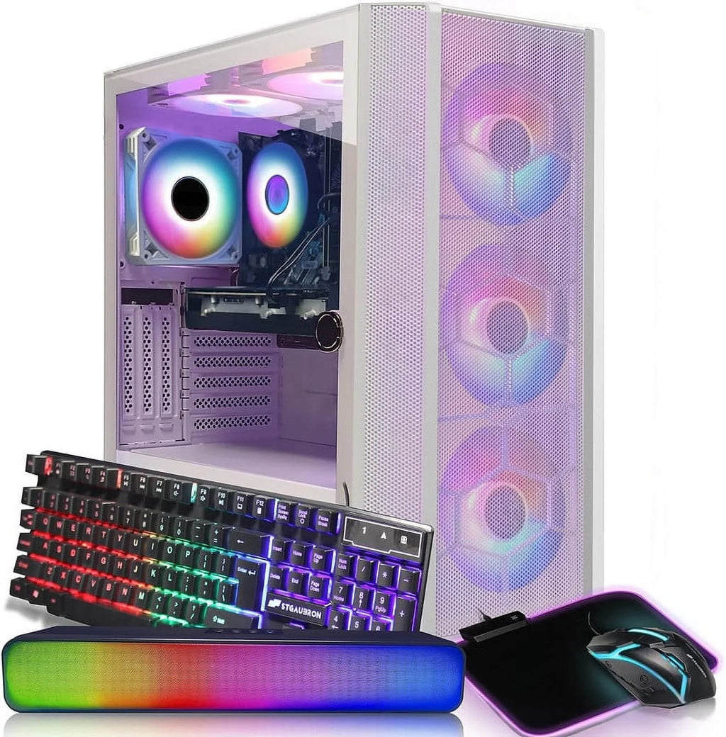 Gaming Desktop PC, Intel Core i7 3.4G up to 3.9G, 16G RAM, 1T SSD, Radeon RX 5600 XT 6G GDDR6, 600M WiFi, BT 5.0, RGB Fan x 6, W10H64 G47005