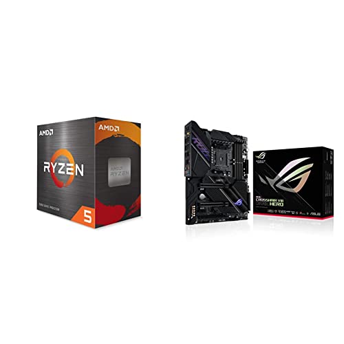 AMD Ryzen 5 5600X 6-core 12-Thread Unlocked Desktop Processor & ASUS ROG Strix B550-F Gaming AMD AM4 ATX Gaming Motherboard J4877