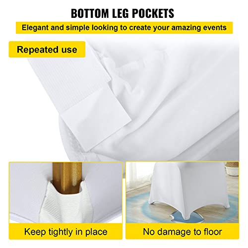 100Pcs White Spandex Stretch Chair Covers G991