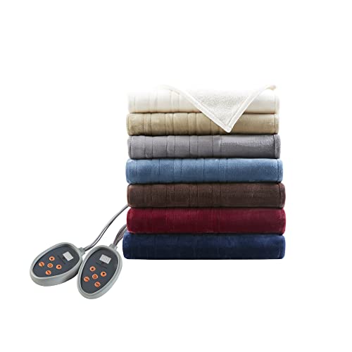 King 100x90 Grey Electric Blanket Throw P25411