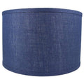 Navy Blue Burlap Drum Lamp Shade D9062