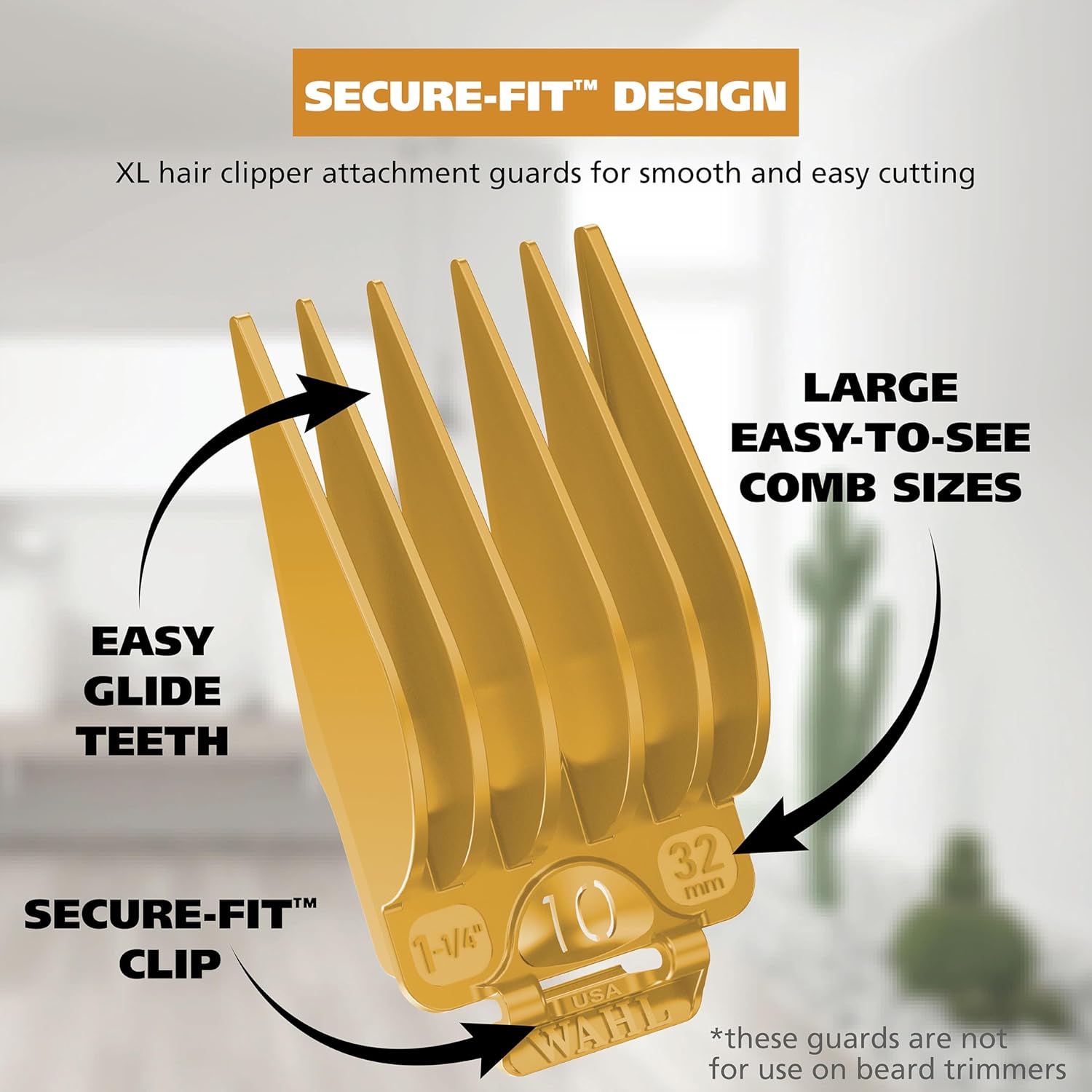 Hair Clipper Attachment Guard Set, 2 Guide Combs U8293