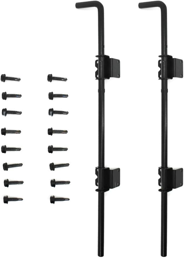 Heavy Duty Steel Gate Drop Rod 36 inch Black Finish 2 Pack W144829