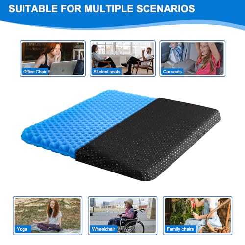 Large Cooling Gel Seat Cushion with Non-Slip Cover T992378