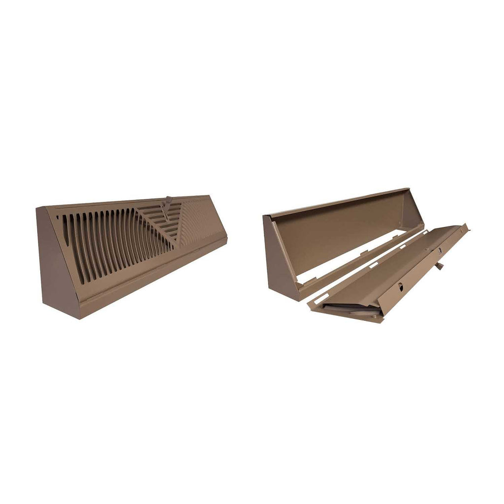 Steel Brown Baseboard Diffuser Supply B120