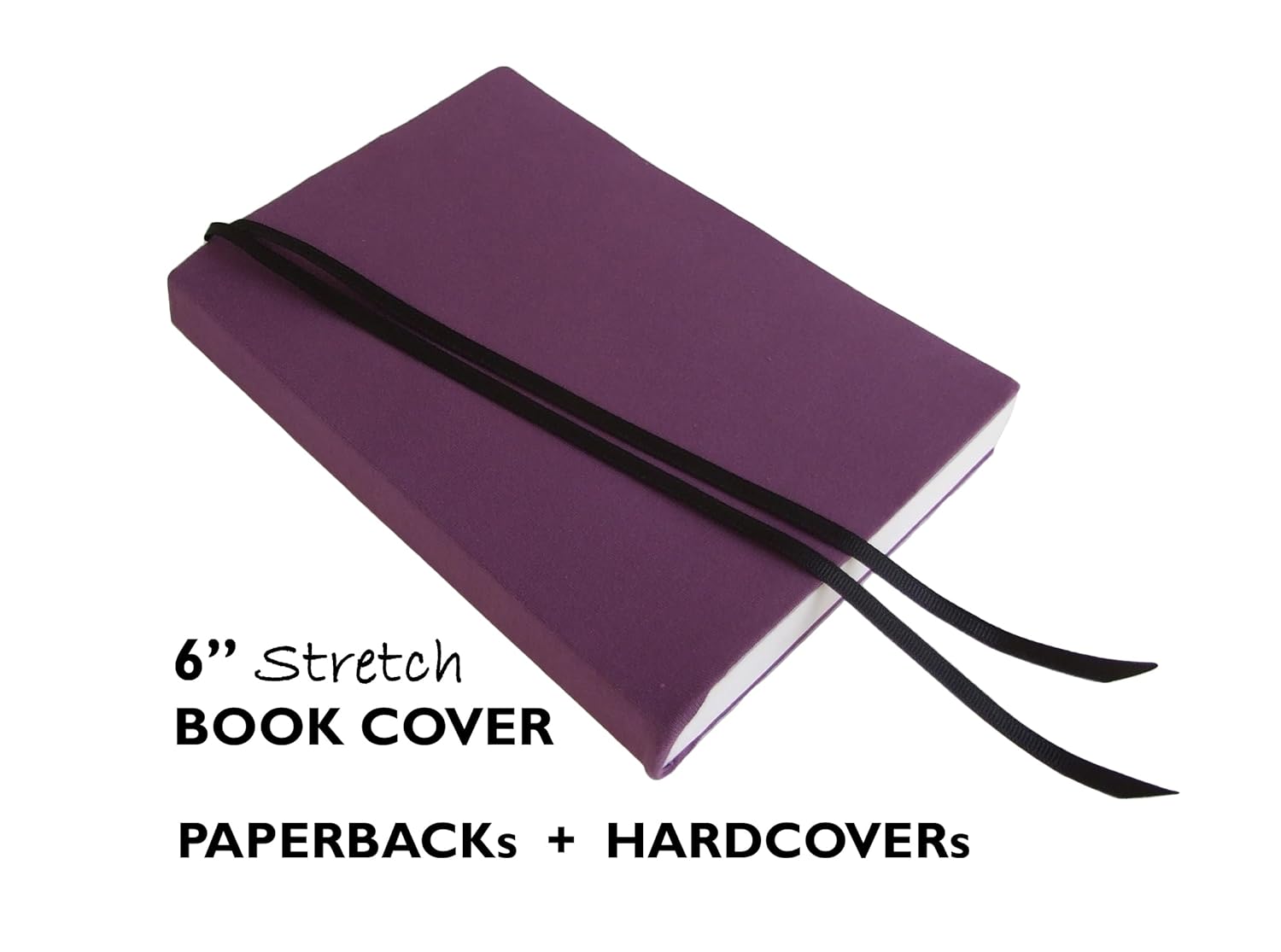 6x9 Purple Fabric Stretch Book Cover I173