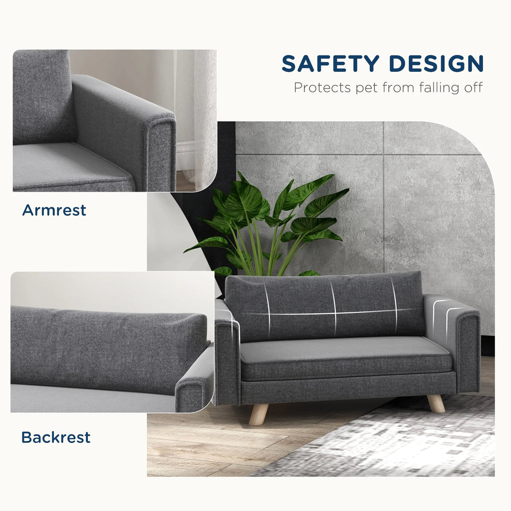 Gray Elevated Pet Sofa P803