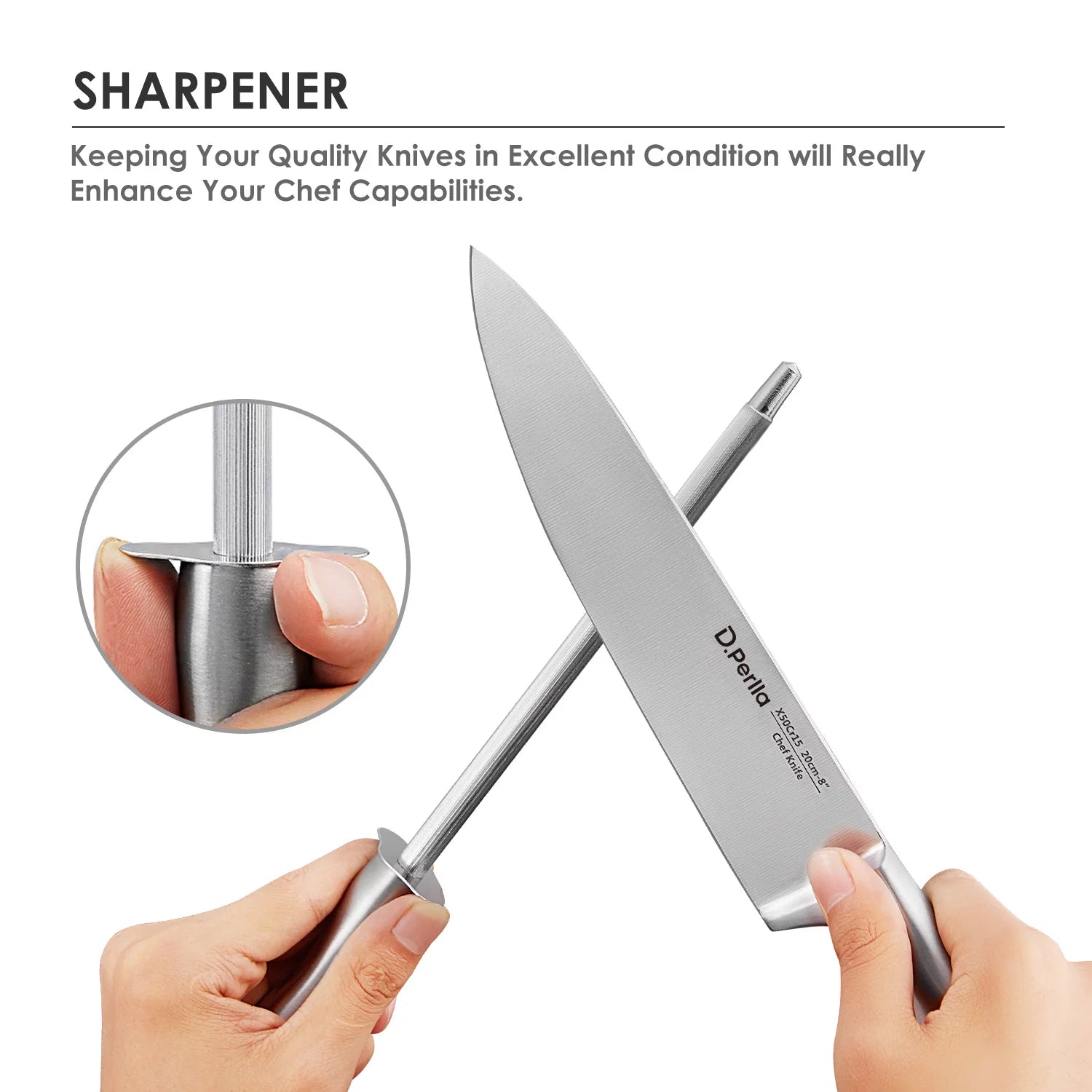 14 Piece High Carbon Stainless Steel Kitchen Knife Set with Acrylic Stand P588