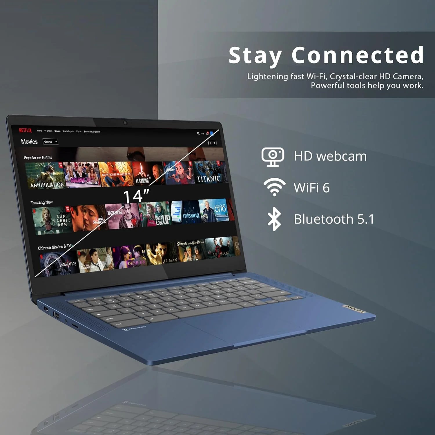 14" FHD IPS Touchscreen Chromebook, 4GB RAM, 64GB eMMC, WiFi6 X2758