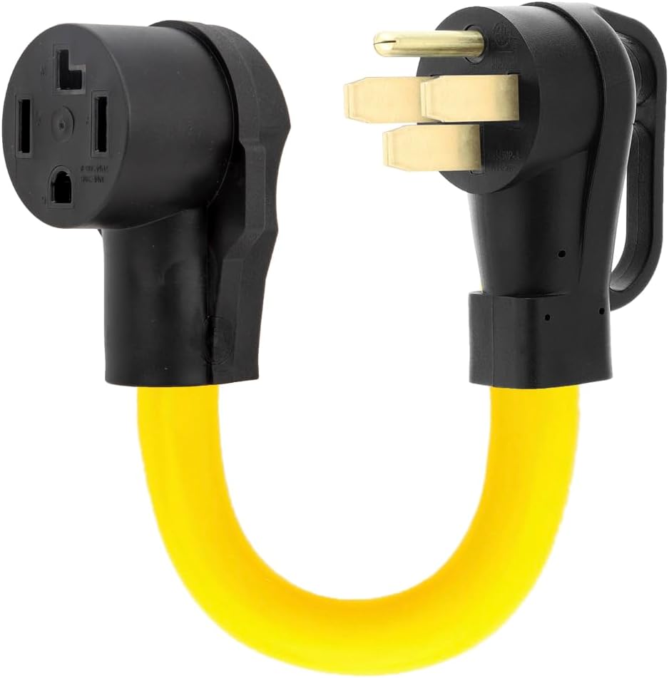 14-50P to 14-30R Adapter Cord, 50Amp to 30Amp Dryer Power Adapter Cable, 1 Foot N148