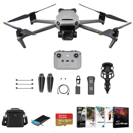 Mavic 3 Classic Drone with RC-N1 Remote Controller Bundle with Shoulder Bag, 64GB microSD Card, Landing Pad M48654