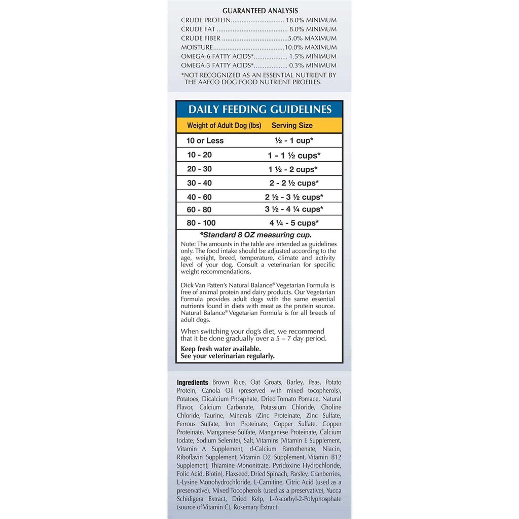 Limited Ingredient Vegetarian Recipe Dry Dog Food C6885