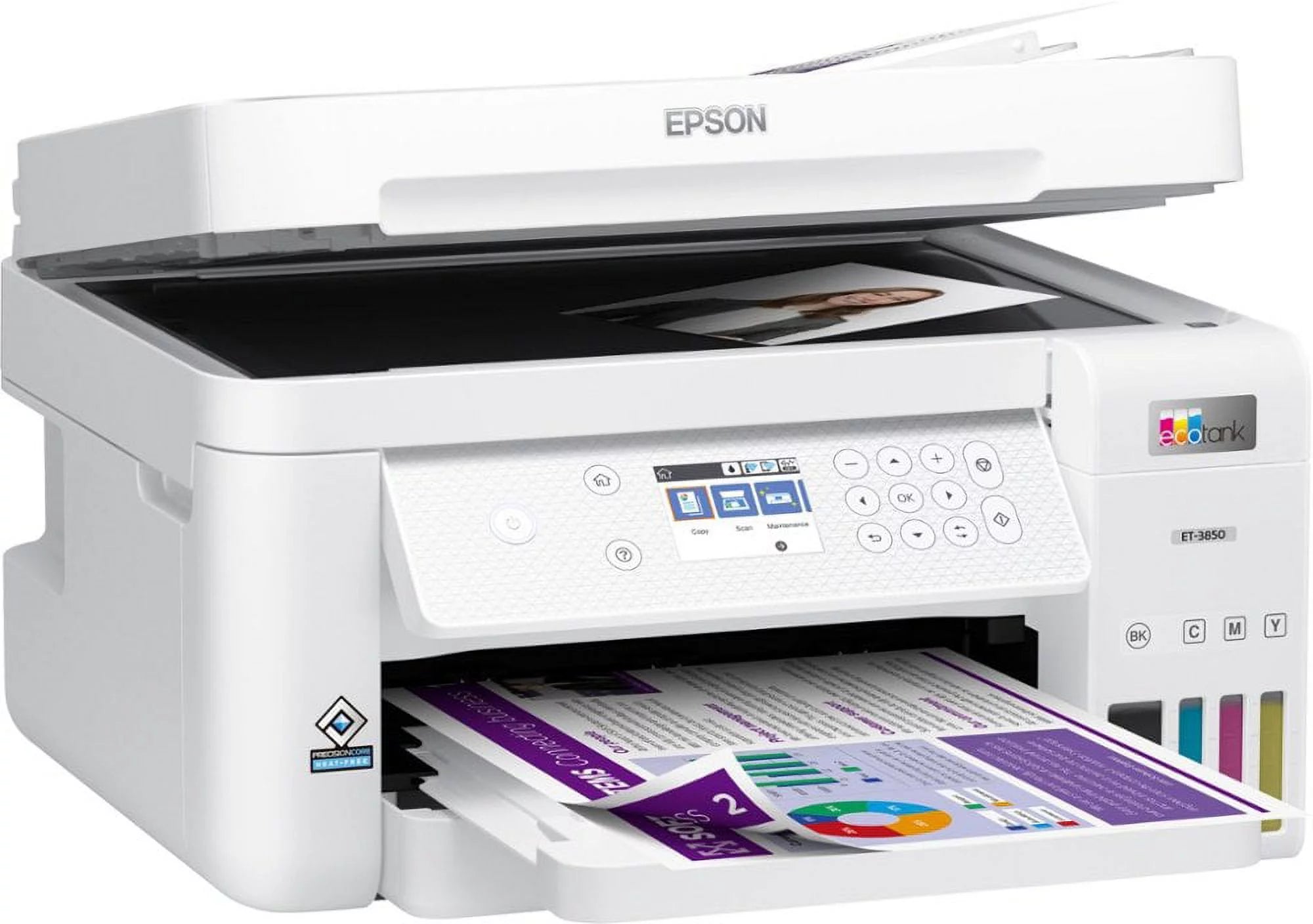 White All-in-One Inkjet Printer with Scanner, Copier J96042