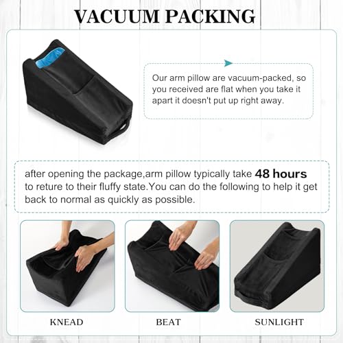 Dark Gray Arm Elevation Pillow with High Density Foam I552990