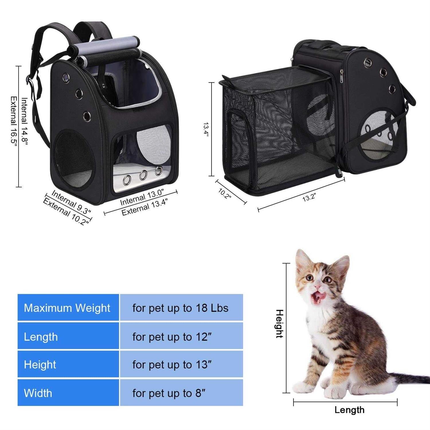 Expandable Pet Carrier Backpack O67219
