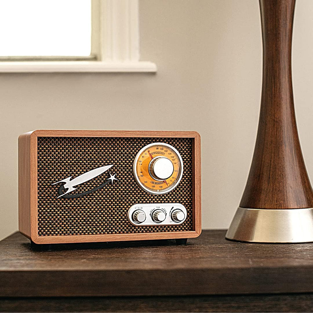 Vintage Wood Radio AM FM with Bluetooth P50012