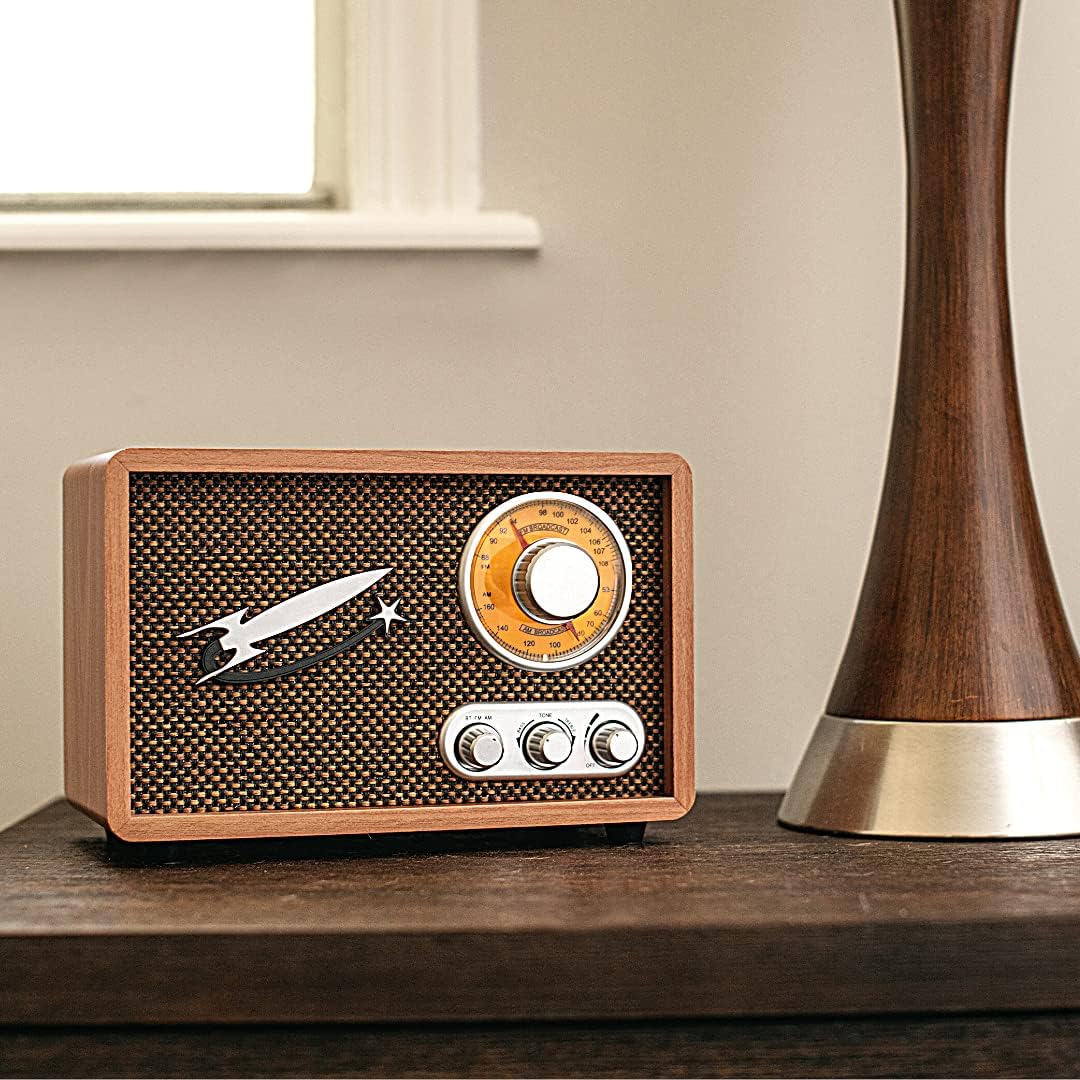 Vintage Wood Radio AM FM with Bluetooth P50012