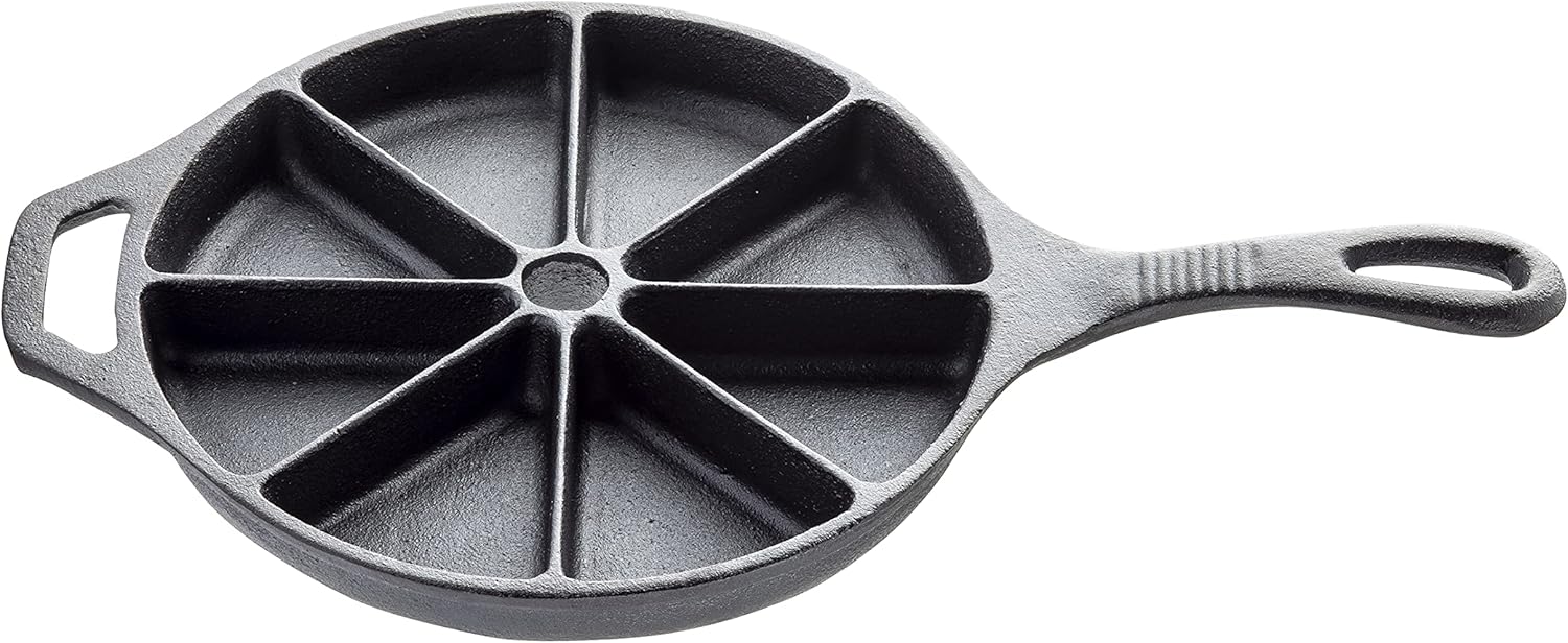 Round Cast Iron Corn Bread Skillet with Handle, 8.75" dia x 15.625" P757098