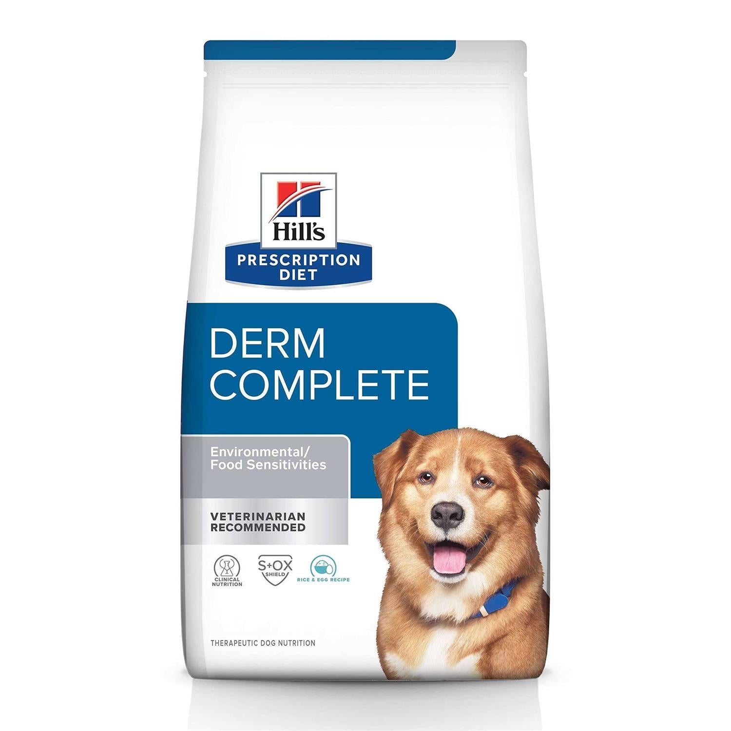 Prescription Diet Derm Complete Skin & Food Sensitivities Dry Dog Food W7422