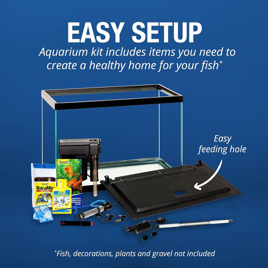 20 Gallon Complete Tropical Fish Tank Kit with LED Lighting U7461