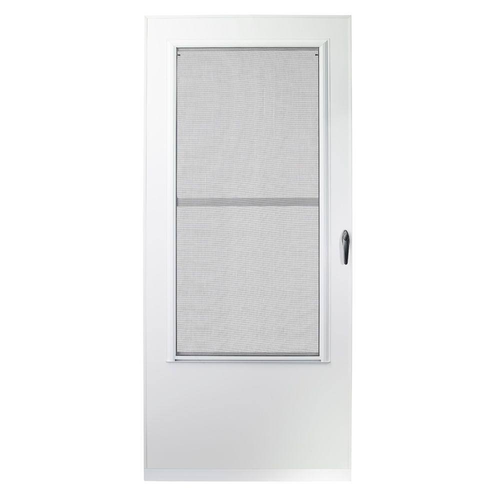 White Triple-Track Aluminum Storm Door X1771