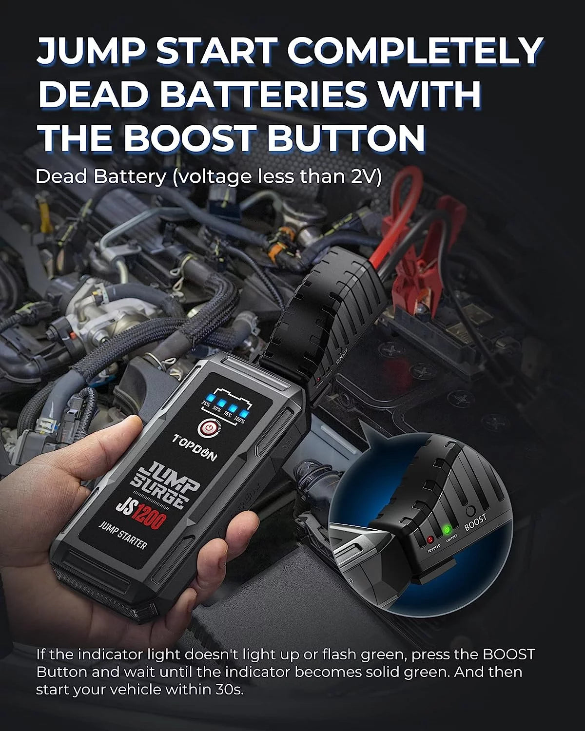 Car Jump Starter 10000mAh 1200A 12V Portable Car Battery Charger G554527