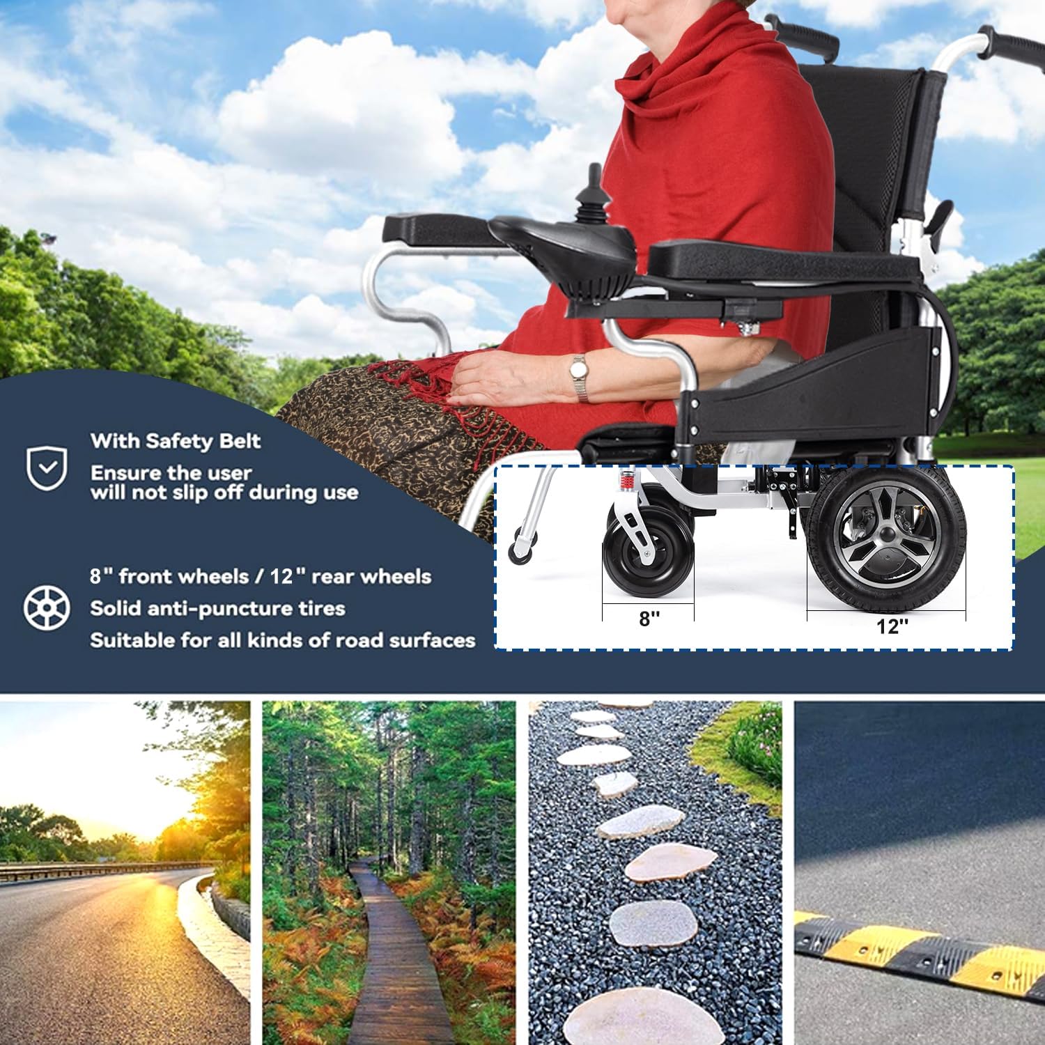Lightweight Foldable Electric Wheelchair X6209