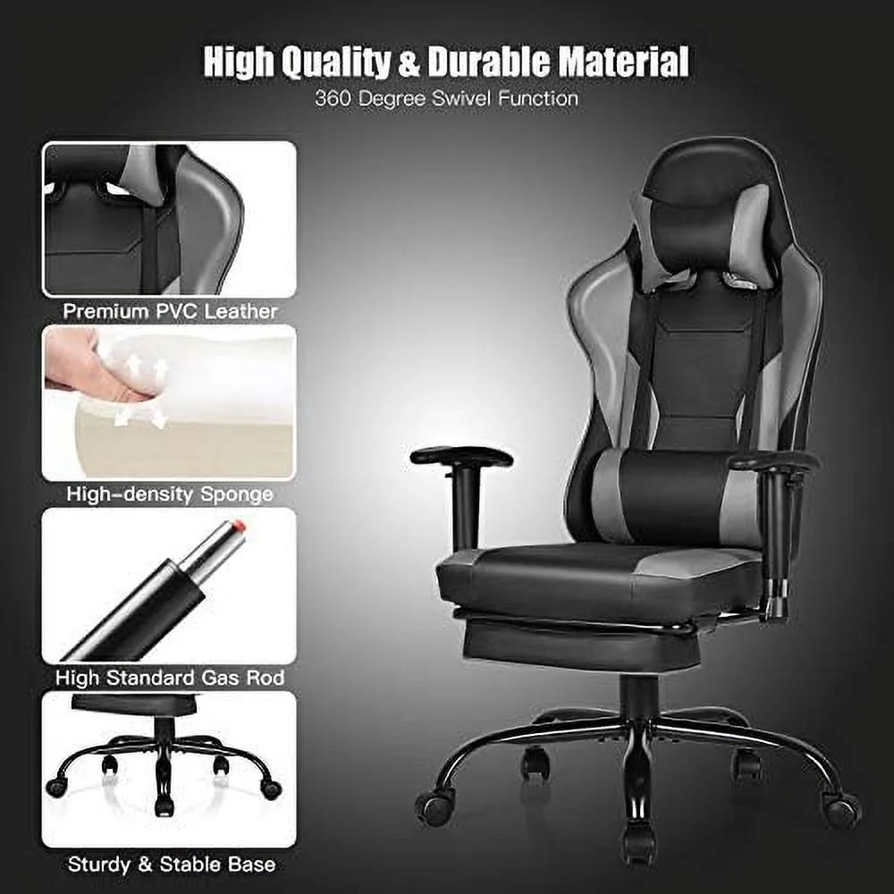 High Back Swivel Ergonomic Gaming Chair (Black) B904063