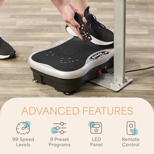 Vibration Plate Exercise Machine with Handlebars R8469