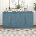 White 4 Door Sideboard Buffet Cabinet with Adjustable Shelves X744