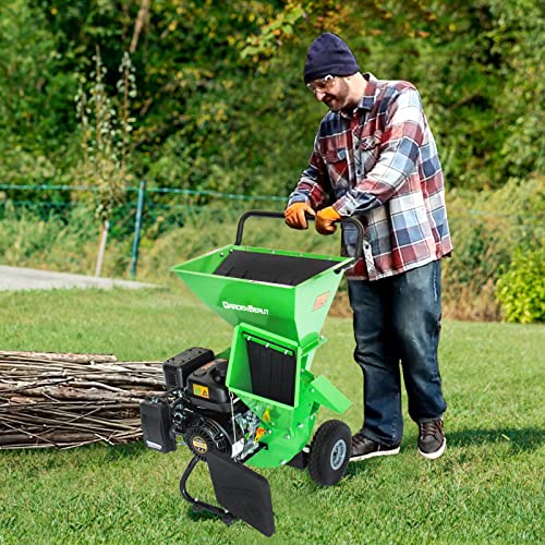 7HP 212cc Gas Powered Wood Chipper Shredder Mulcher with Debris Bag G1243