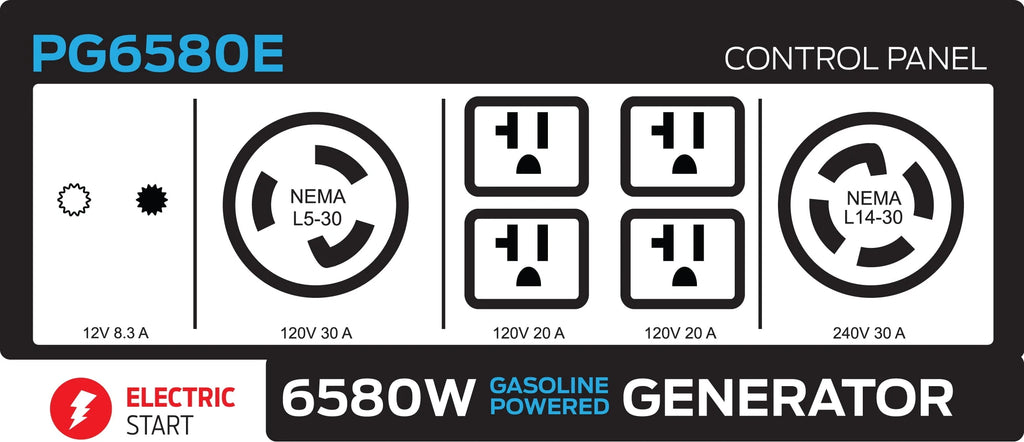 Portable Generator with Electric Start P6703
