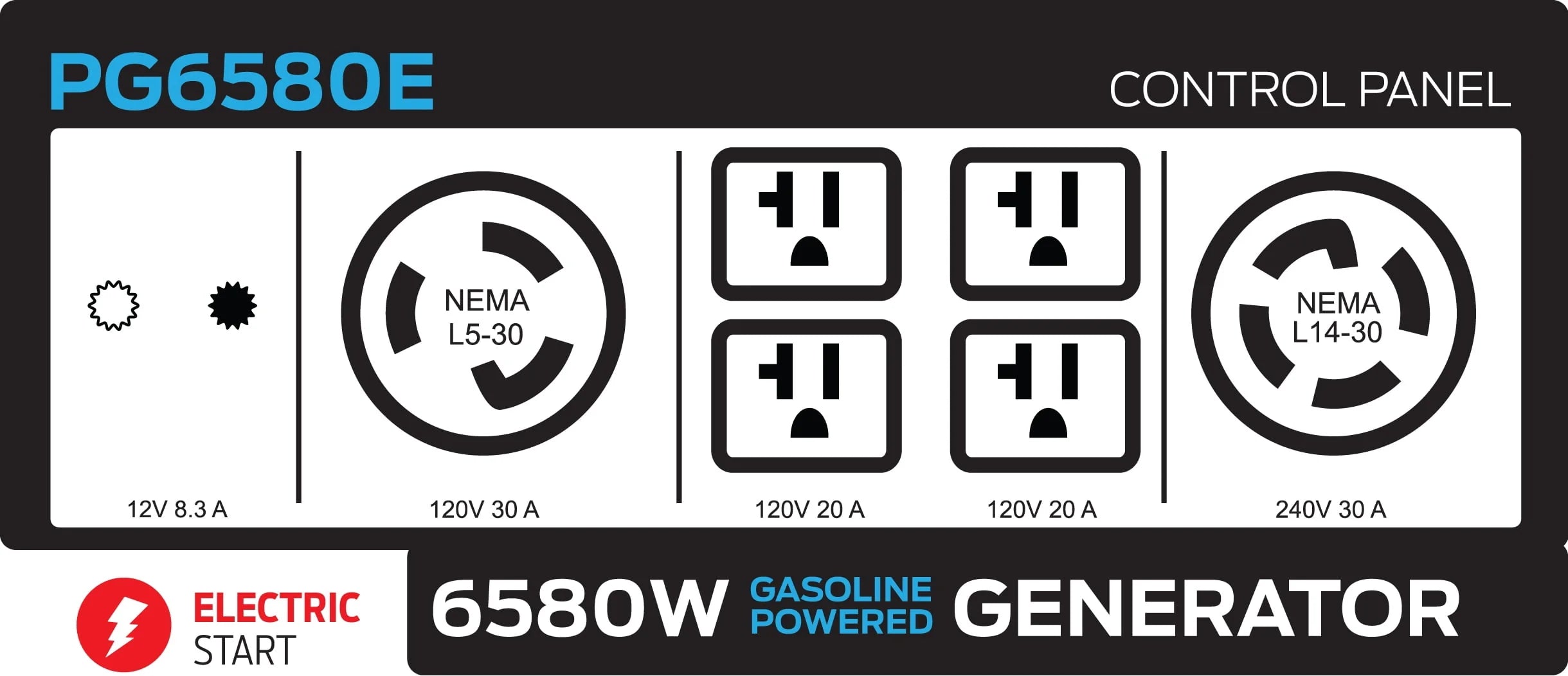 Portable Generator with Electric Start P6703