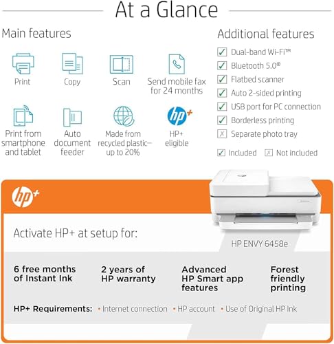 White All-in-One Wireless Color Inkjet Printer, Print Copy Scan G776108