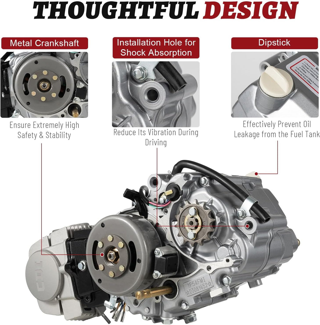 4-Stroke 125cc Manual Start Single Cylinder Manual Clutch Dirt Bike Engine Motor N620