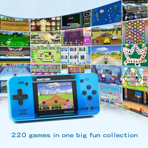 Handheld Retro Video Game Player with 3.0" LCD Screen (Red) P63536