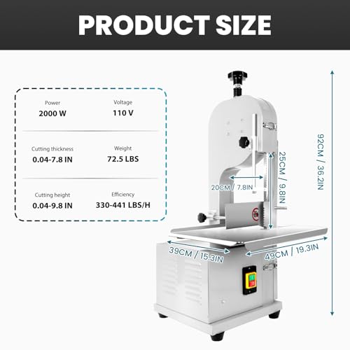 Stainless Steel Electric Meat Bone Saw with 6 Blades E46726