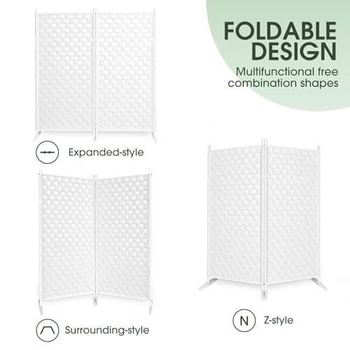 White Folding Room Divider N620