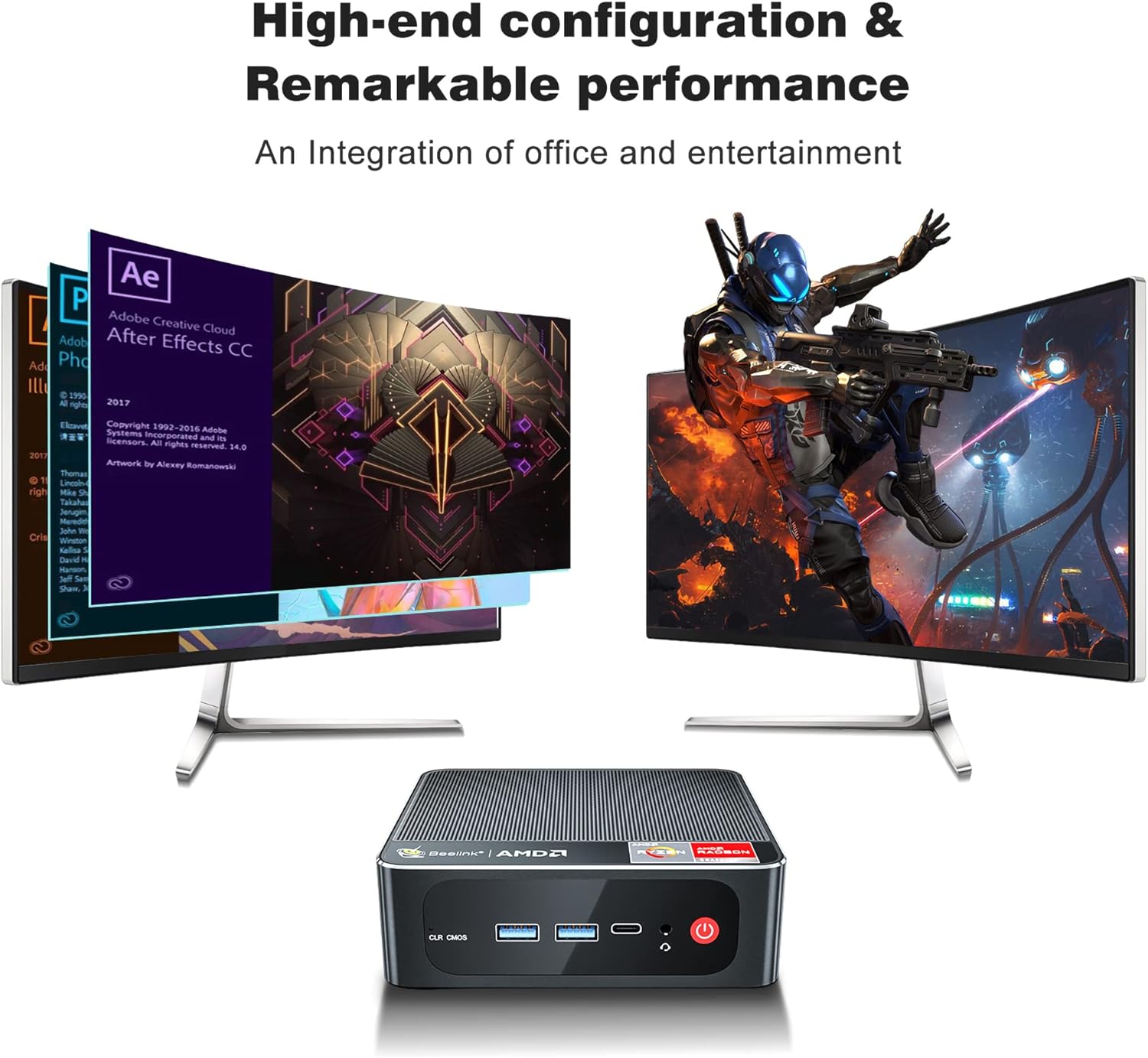 Mini PC Windows 11 Pro AMD Ryzen 7 3750H 8GB 256GB T252