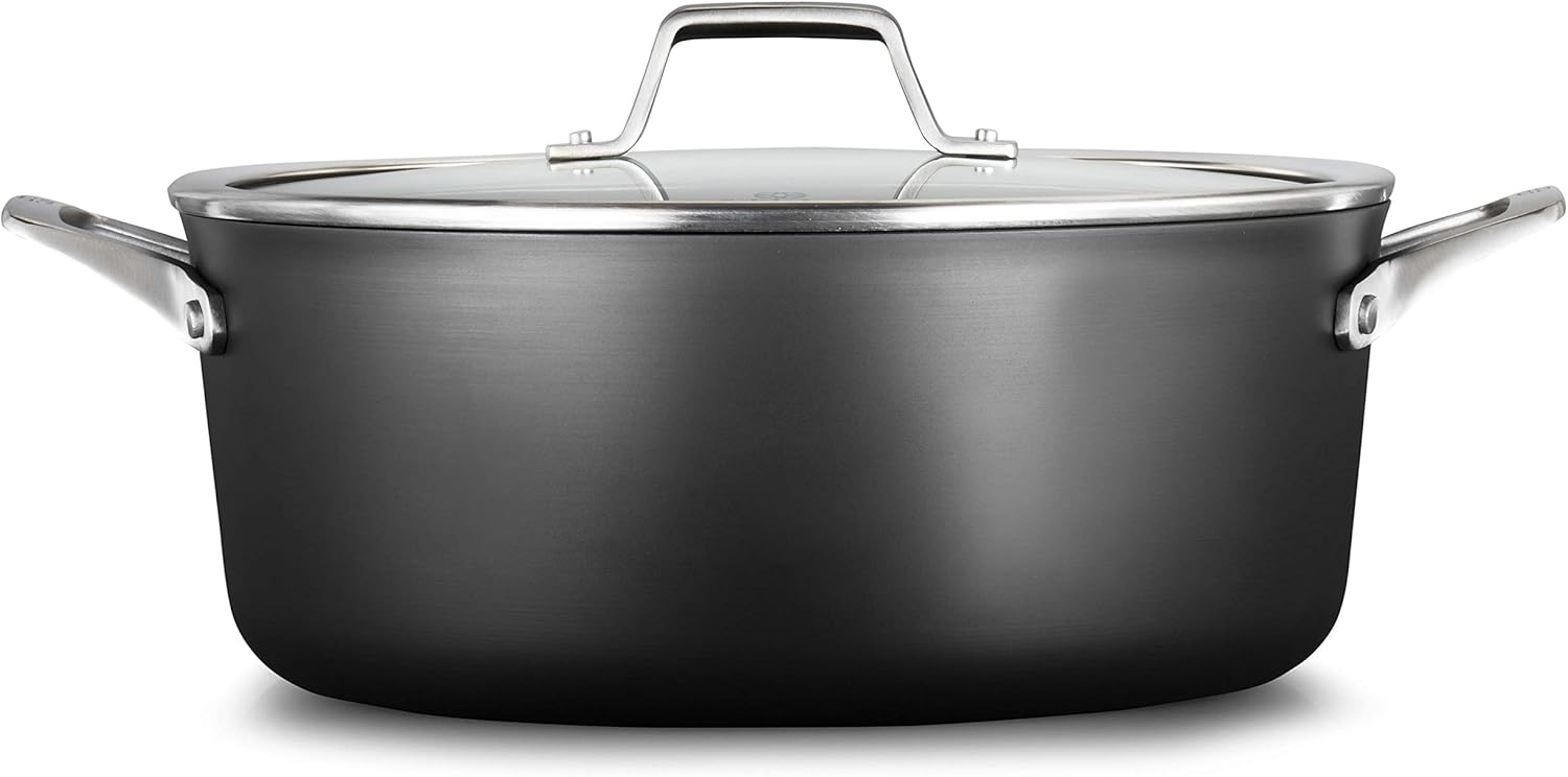 Black Hard-Anodized Nonstick 8.5-Quart Dutch Oven with Cover X272431