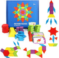 155 Pcs Wooden Geometric Shape Puzzle E68468
